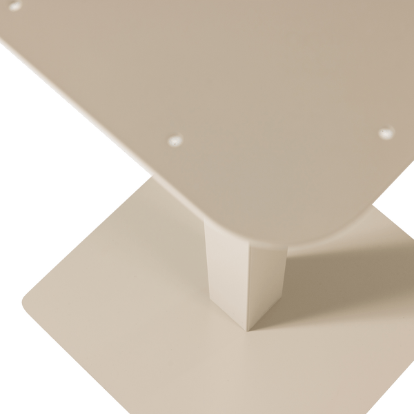 BISTRO VIERKANTE BARTAFEL POOT METAAL DAKARGRAU 105X50X50 CM