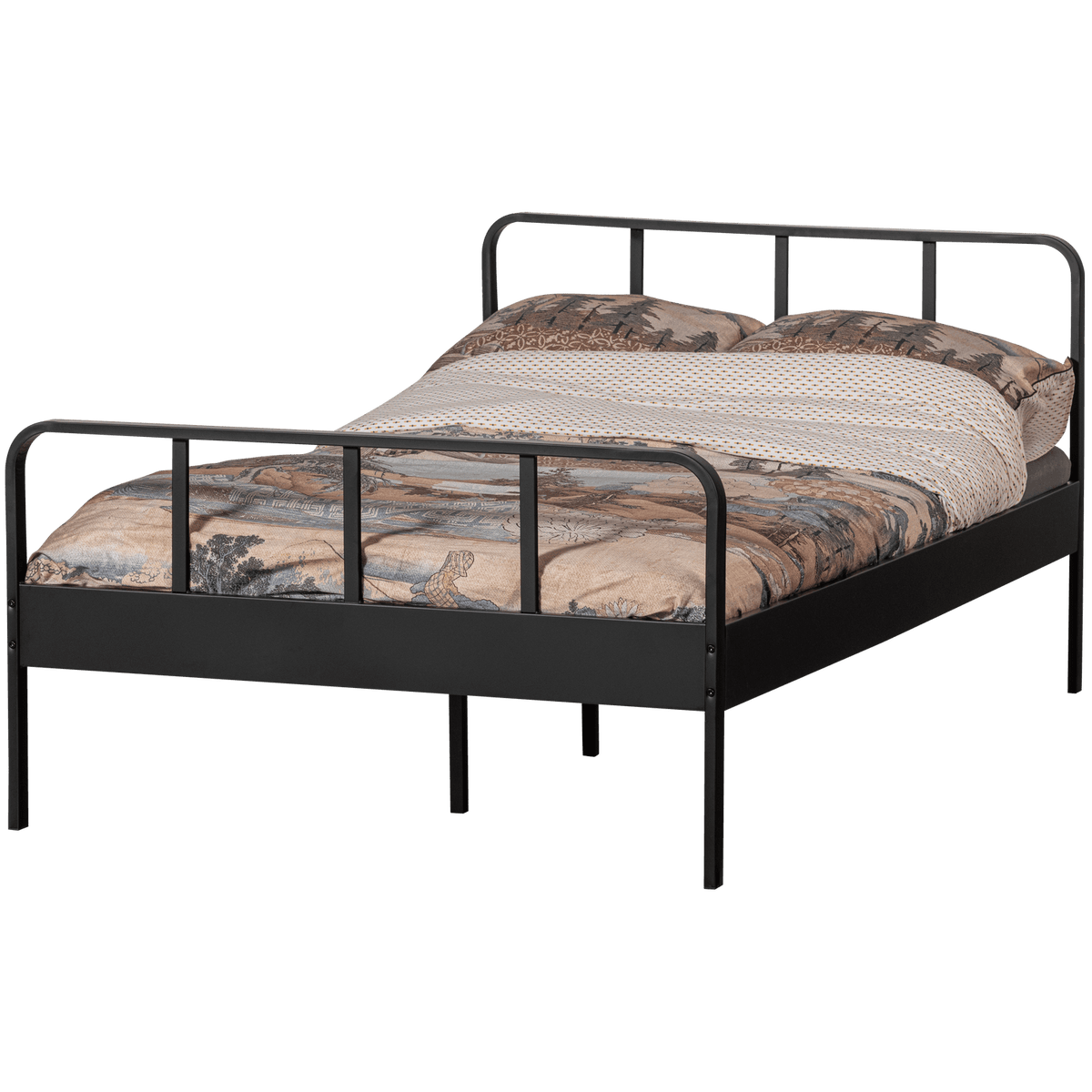 MEES BED TWIJFELAAR METAAL ZWART 120X200 CM