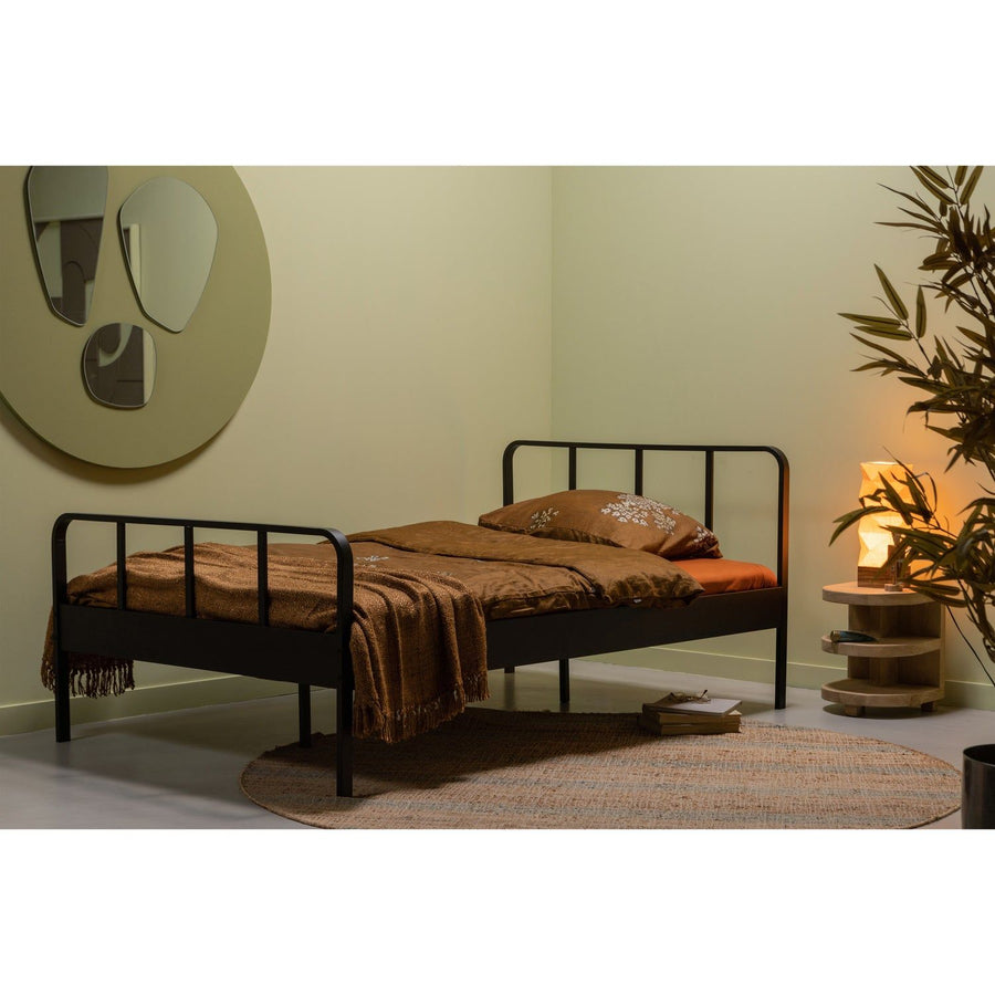 MEES BED TWIJFELAAR METAAL ZWART 120X200 CM