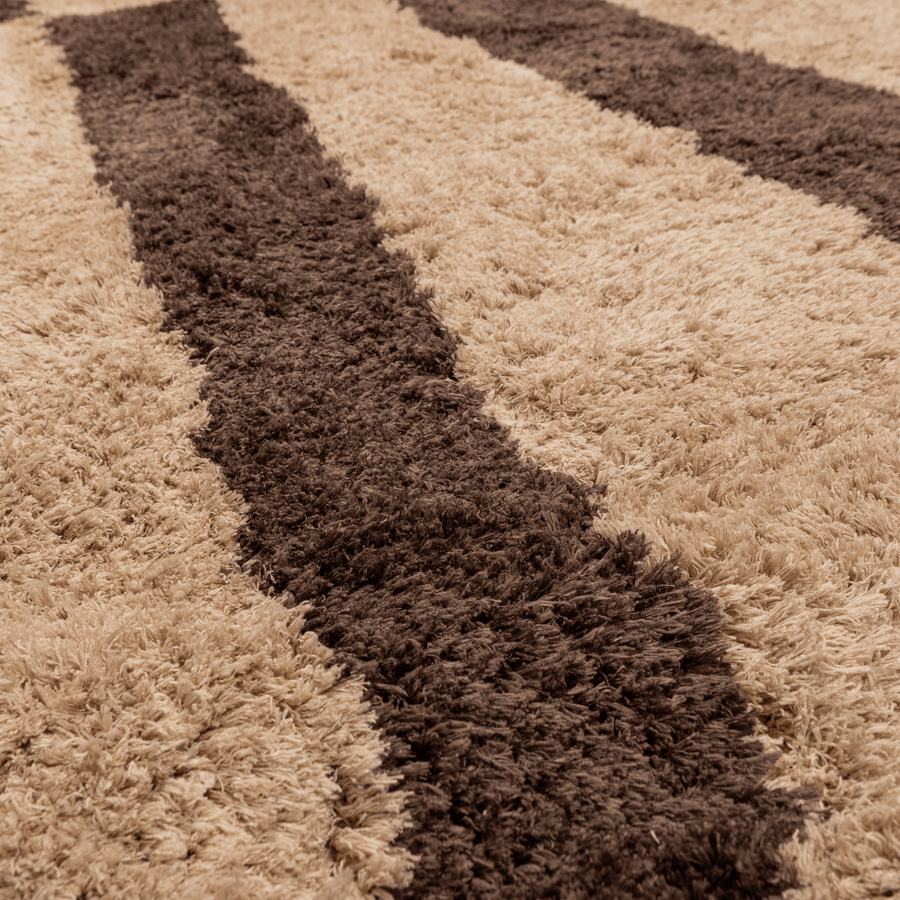 FAFA VLOERKLEED GRAFISCH DESSIN NATUREL/BRUIN 200X300 CM