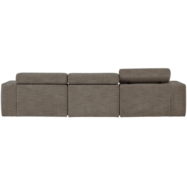 NOVI CHAISE LONGUE BANK RECHTS GRIJS MELANGE