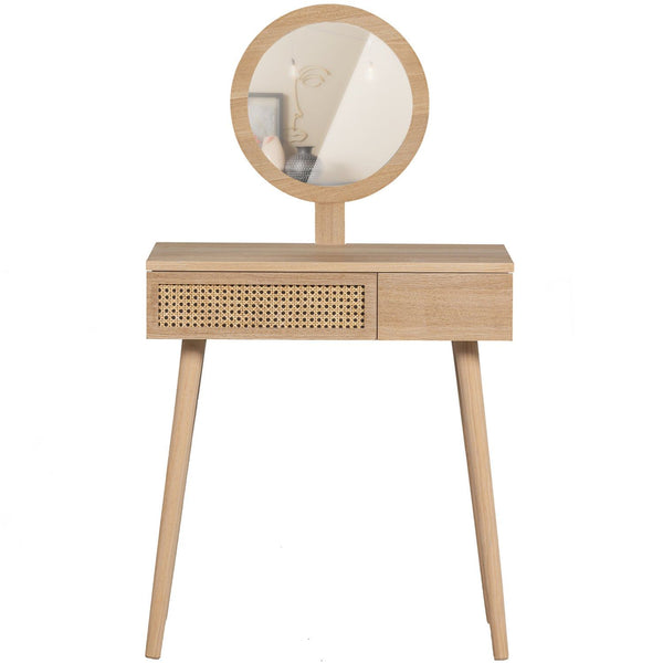 SOOF HAL/KAPTAFEL HOUT NATUREL