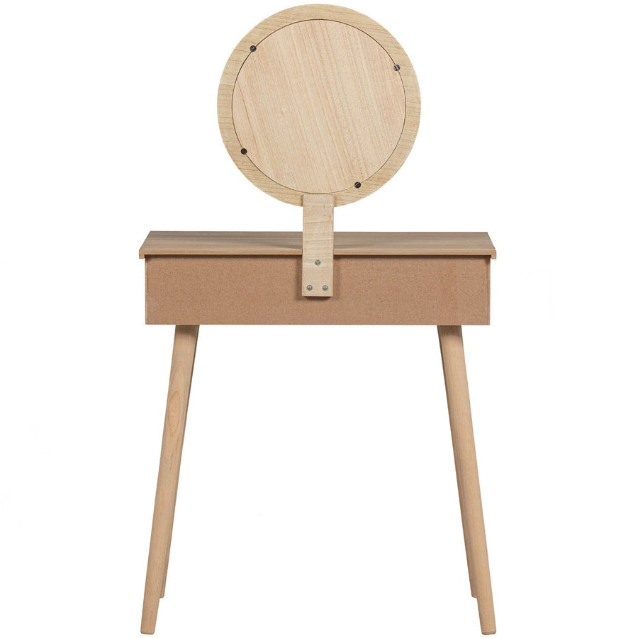 SOOF HAL/KAPTAFEL HOUT NATUREL