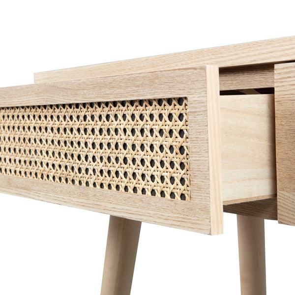 SOOF HAL/KAPTAFEL HOUT NATUREL