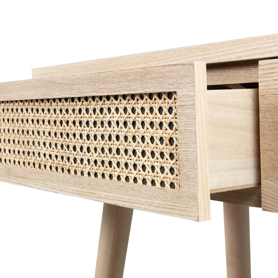 SOOF HAL/KAPTAFEL HOUT NATUREL