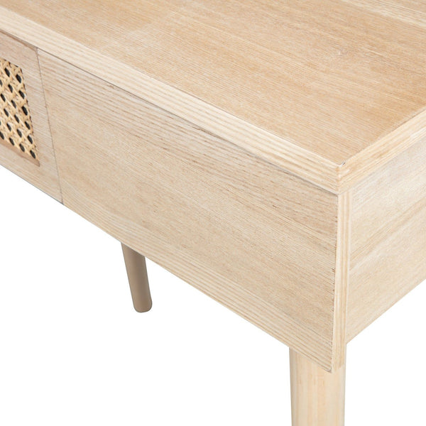 SOOF HAL/KAPTAFEL HOUT NATUREL
