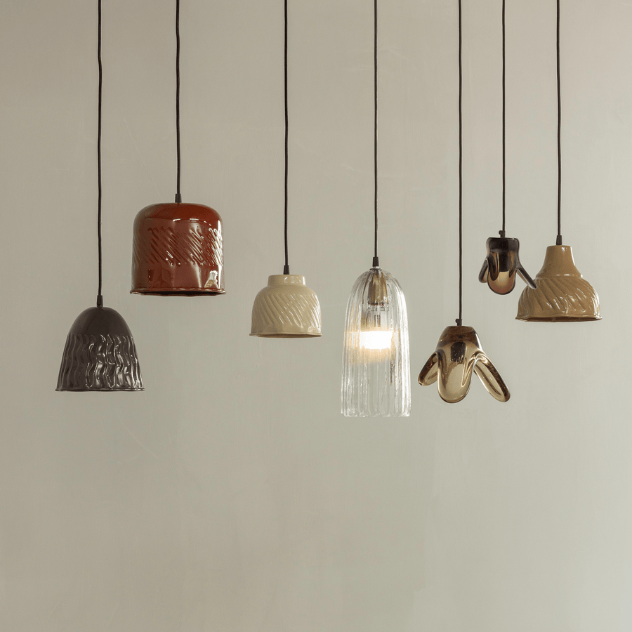 ARLESO HANGLAMP METAAL ORANJE/BRUIN