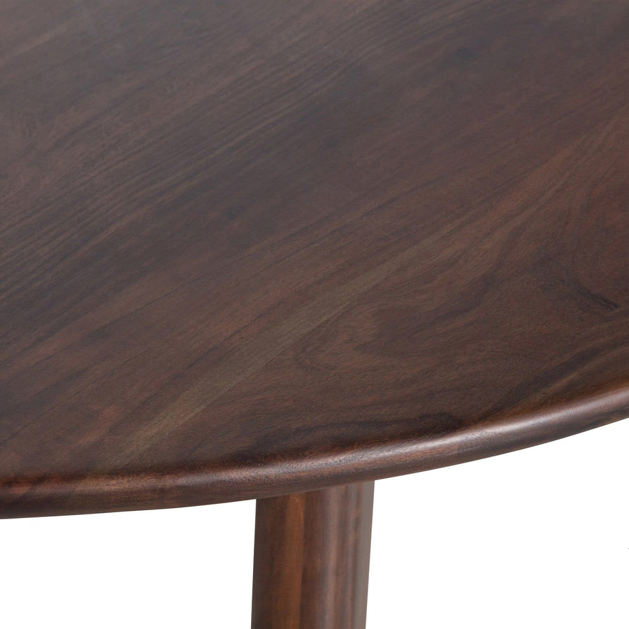 ROUNDLY EETTAFEL/BUREAU 160X110 CM MANGOHOUT DONKERBRUIN