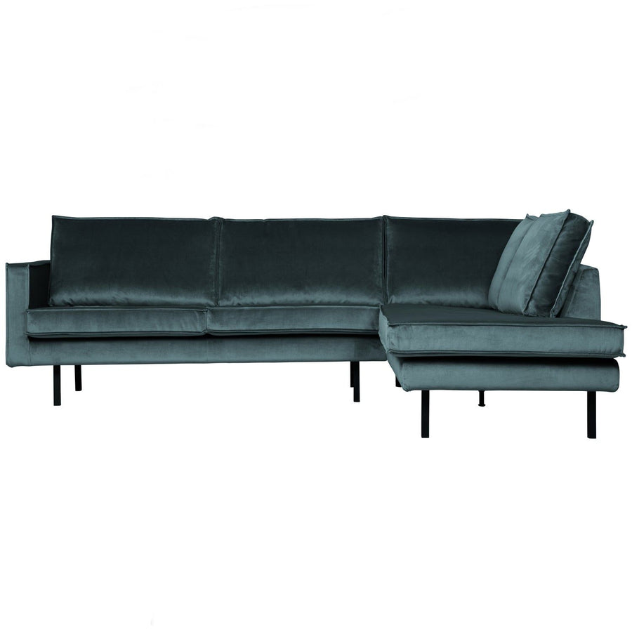 RODEO HOEKBANK RECHTS VELVET GROENBLAUW