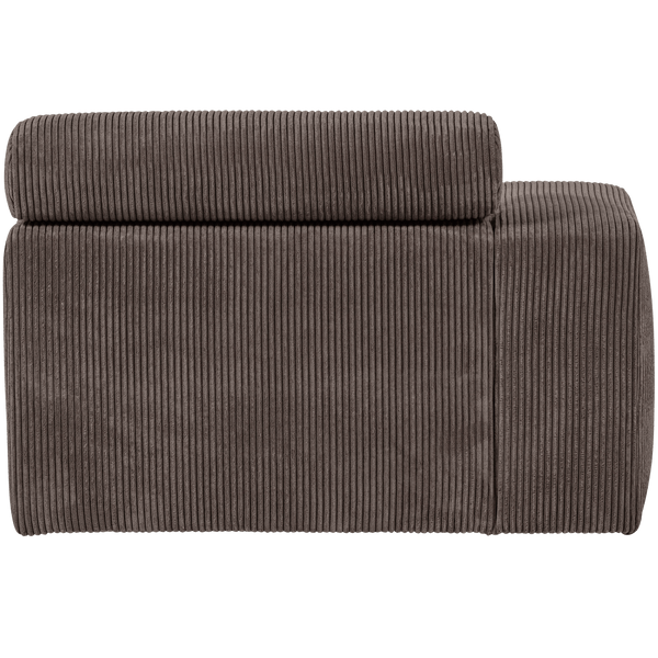 NOVI CHAISE LONGUE ELEMENT ARM LINKS RIBSTOF GRIJSBRUIN