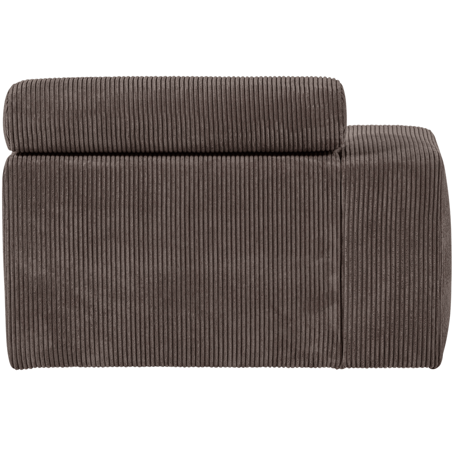 NOVI CHAISE LONGUE ELEMENT ARM LINKS RIBSTOF GRIJSBRUIN