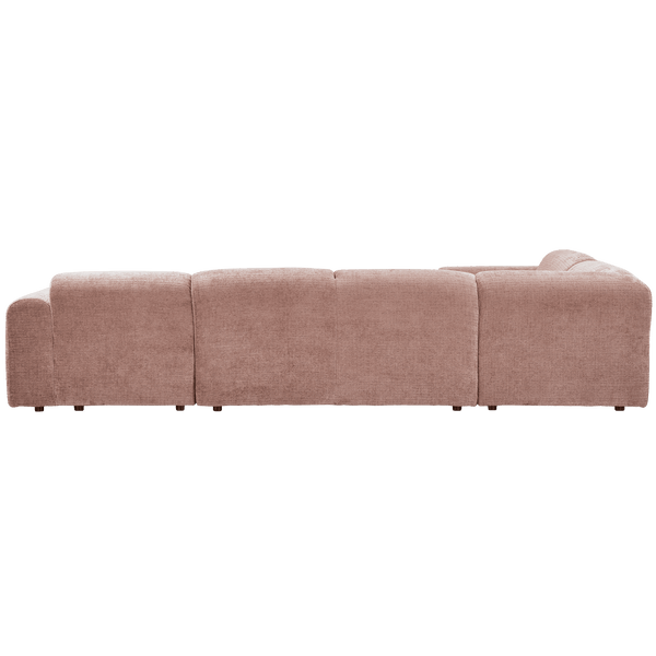 CLOUD HOEKBANK LINKS GEWEVEN CHENILLE TAUPE/ROZE