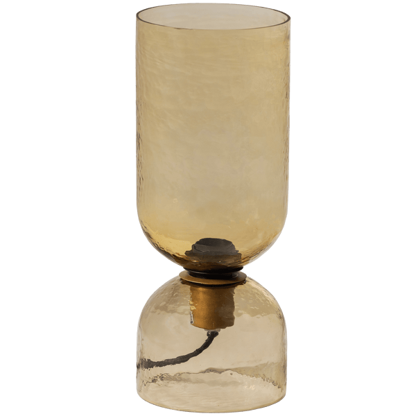 GIGI TAFELLAMP GEHAMERD GLAS 38xO15CM NATUREL