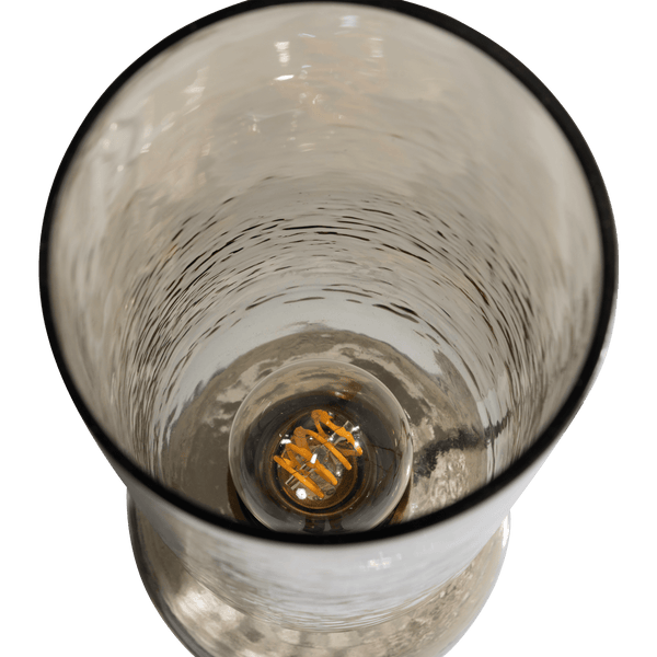GIGI TAFELLAMP GEHAMERD GLAS 38xO15CM NATUREL