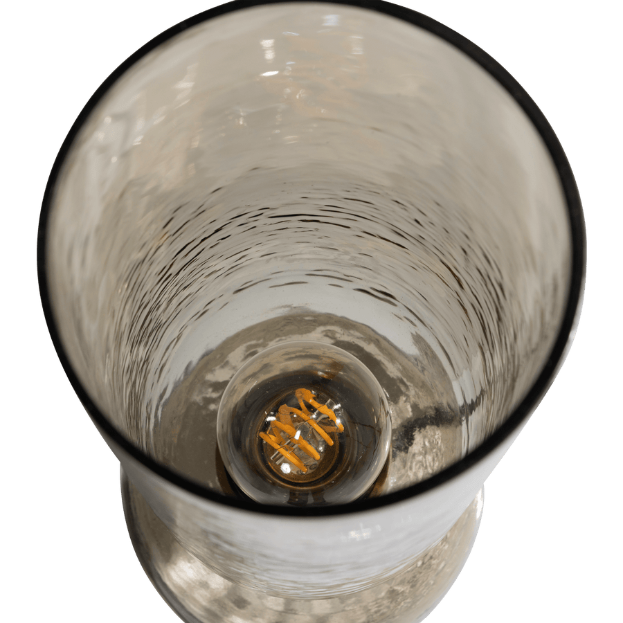 GIGI TAFELLAMP GEHAMERD GLAS 38xO15CM NATUREL