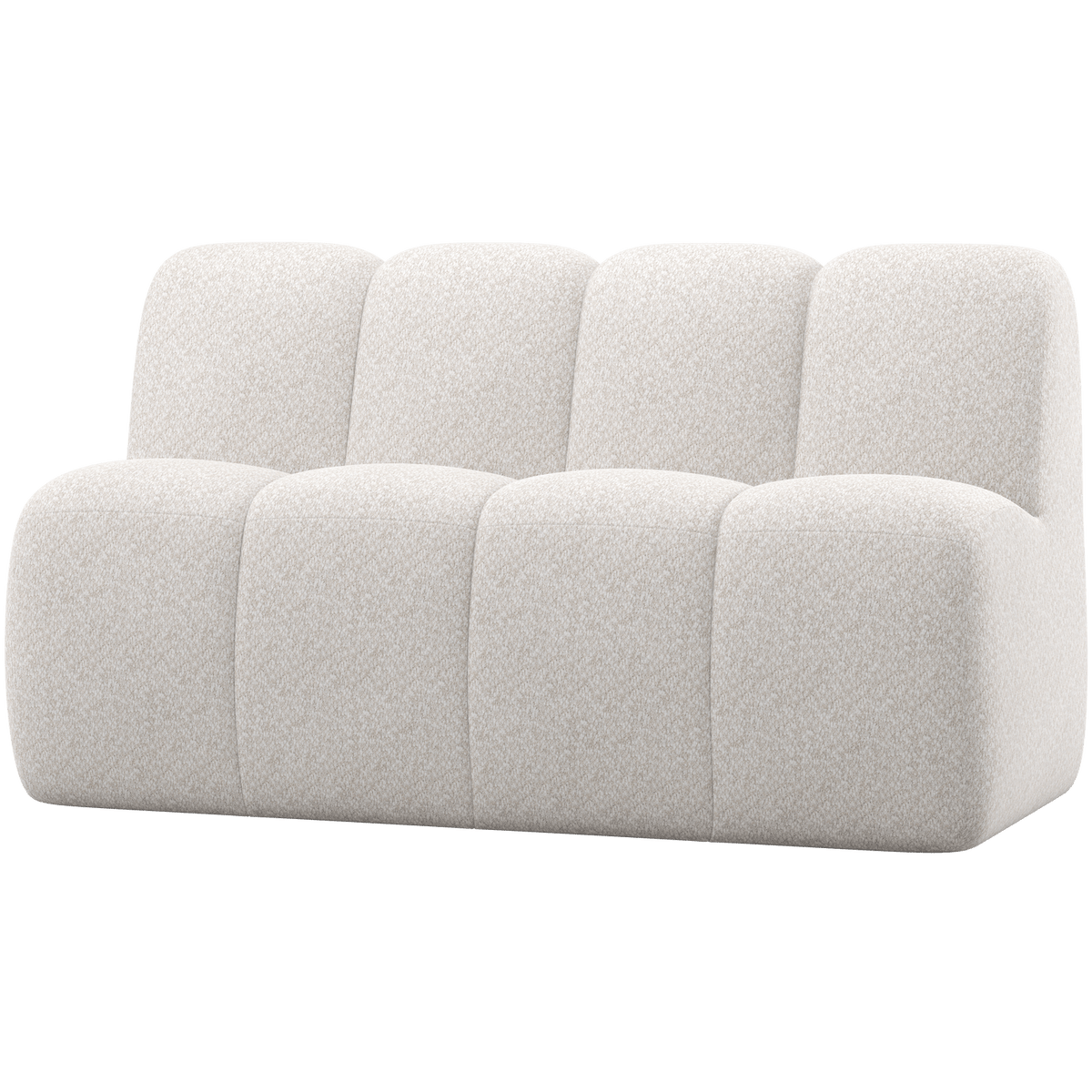 MOJO EETBANK 164 CM MET RUGLEUNING WOLLIG ECRU