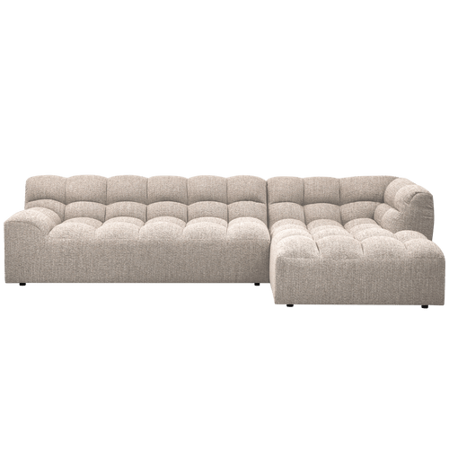 ALLURE CHAISE LONGUE RECHTS GEWEVEN STOF NATUREL MELANGE