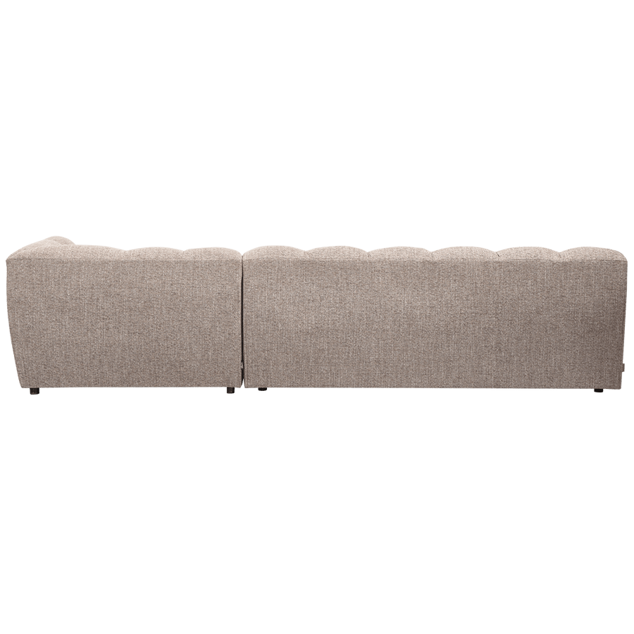 ALLURE CHAISE LONGUE RECHTS GEWEVEN STOF BRUIN MELANGE