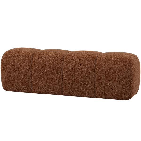 MOJO EETBANK 164 CM WOLLIG ROESTBRUIN