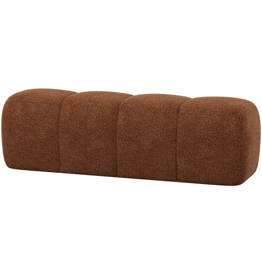 MOJO EETBANK 164 CM WOLLIG ROESTBRUIN