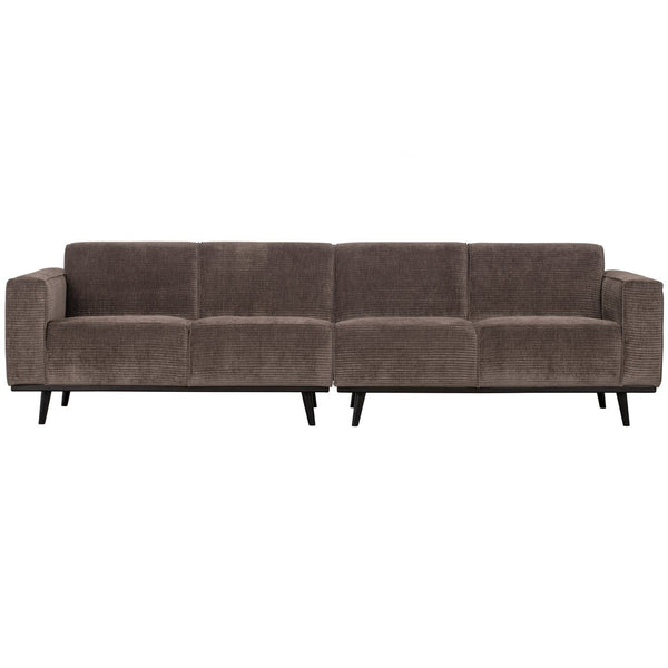 STATEMENT 4-ZITS BANK 280 CM RIBSTOF TAUPE