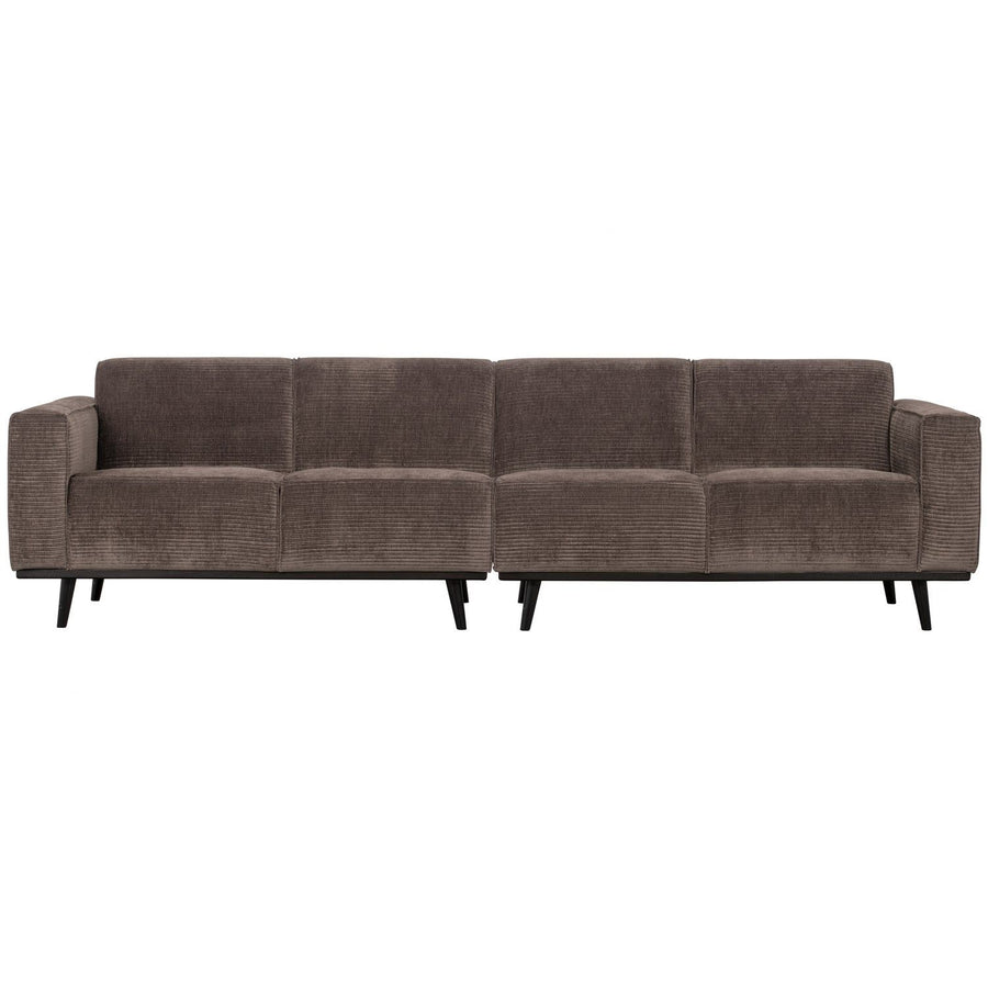 STATEMENT 4-ZITS BANK 280 CM RIBSTOF TAUPE