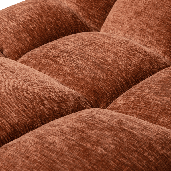 ELVI DRAAIFAUTEUIL CHENILLE STRUCTUUR ROESTBRUIN