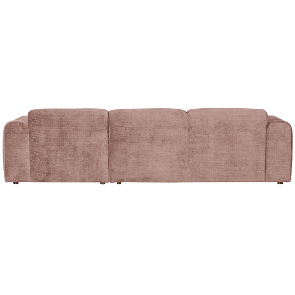 CLOUD CHAISE LONGUE BANK RECHTS CHENILLE TAUPE/ROZE