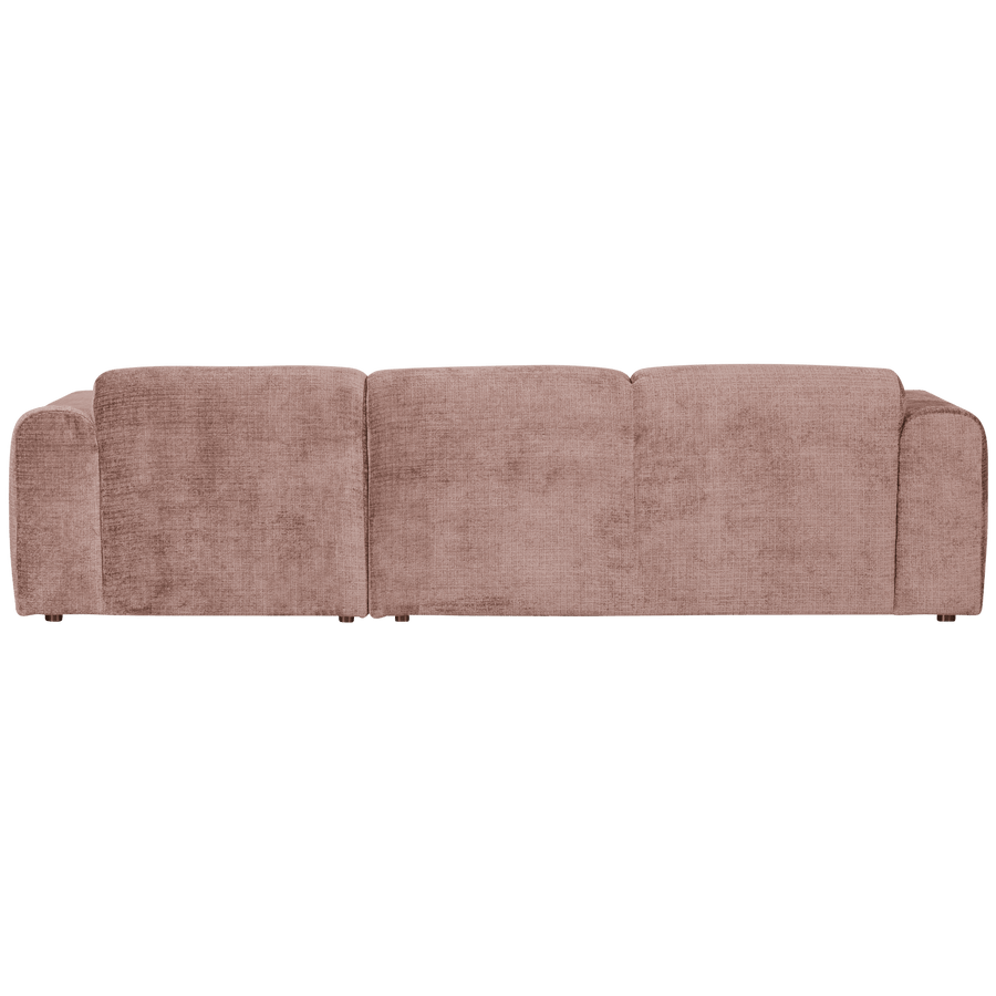 CLOUD CHAISE LONGUE BANK RECHTS CHENILLE TAUPE/ROZE