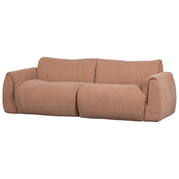 BAGGY 2-ZITS BANK GEWEVEN CHENILLE OUD ROZE