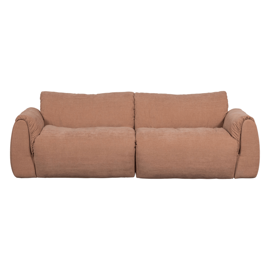 BAGGY 2-ZITS BANK GEWEVEN CHENILLE OUD ROZE