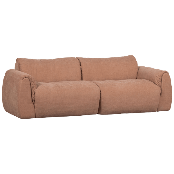 BAGGY 2-ZITS BANK GEWEVEN CHENILLE OUD ROZE