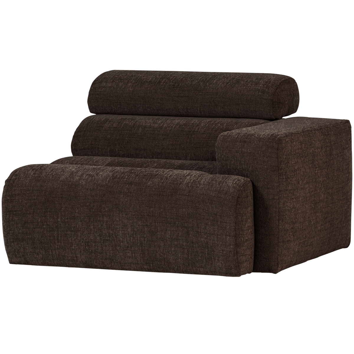 NOVI 1-ZITS ELEMENT ARM RECHTS DONKERBRUIN MELANGE