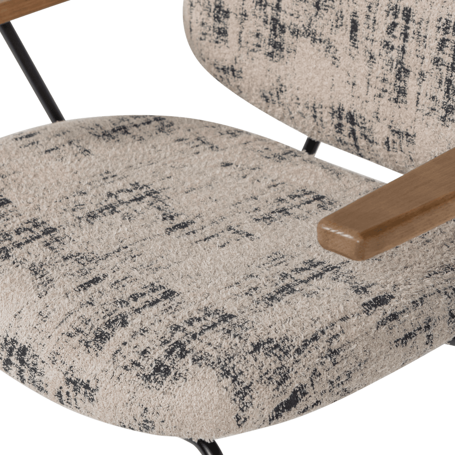 AURE FAUTEUIL CHENILLE BEIGE/ZWART