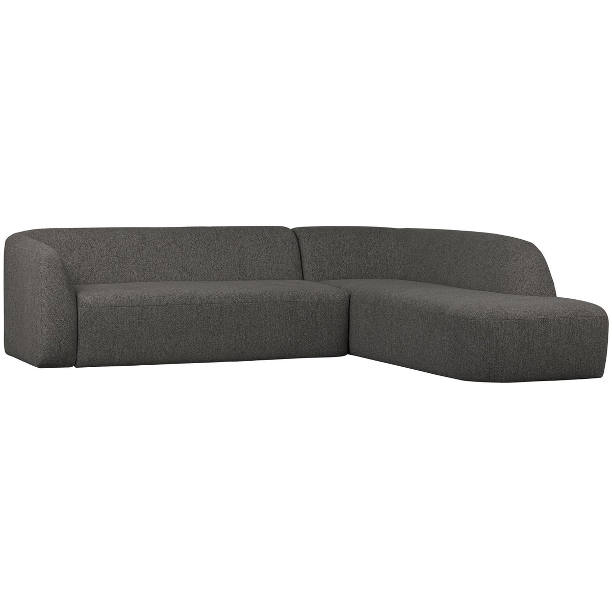 SLOPING HOEKBANK RECHTS MELANGE GRIJS/ZWART