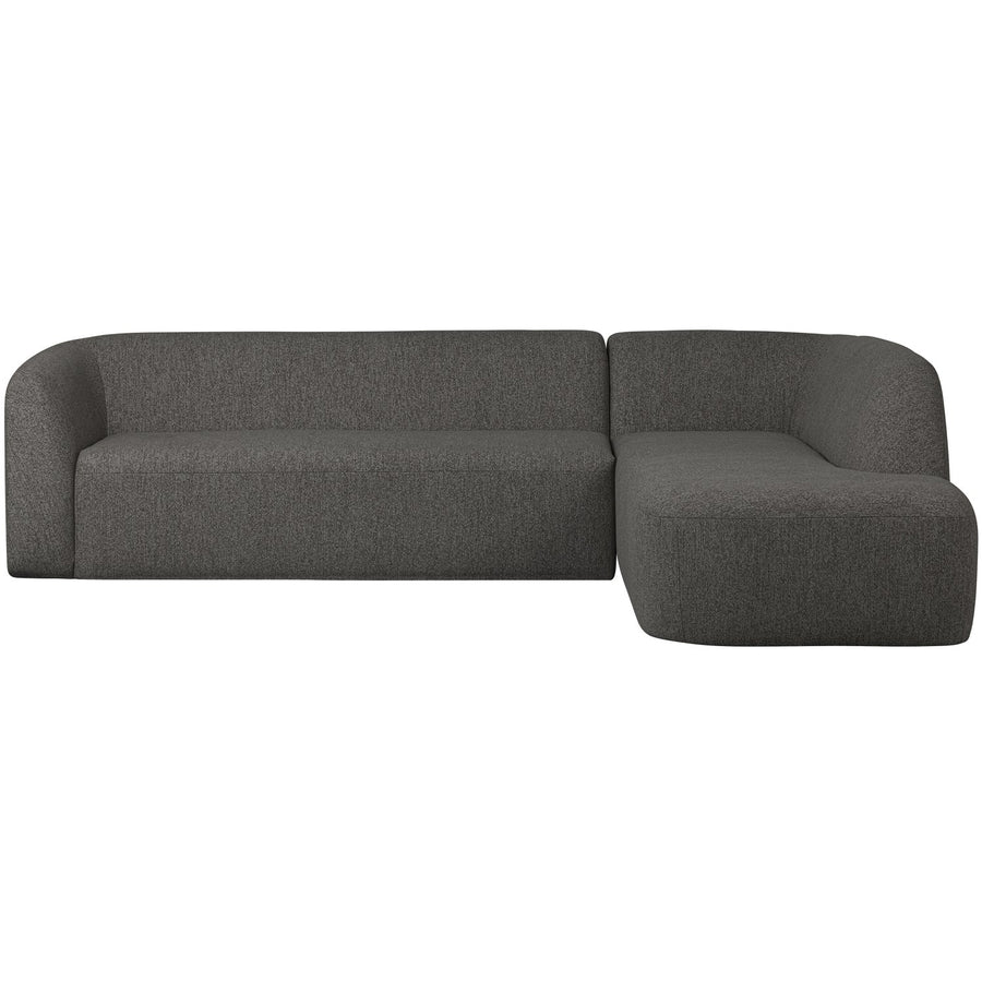 SLOPING HOEKBANK RECHTS MELANGE GRIJS/ZWART