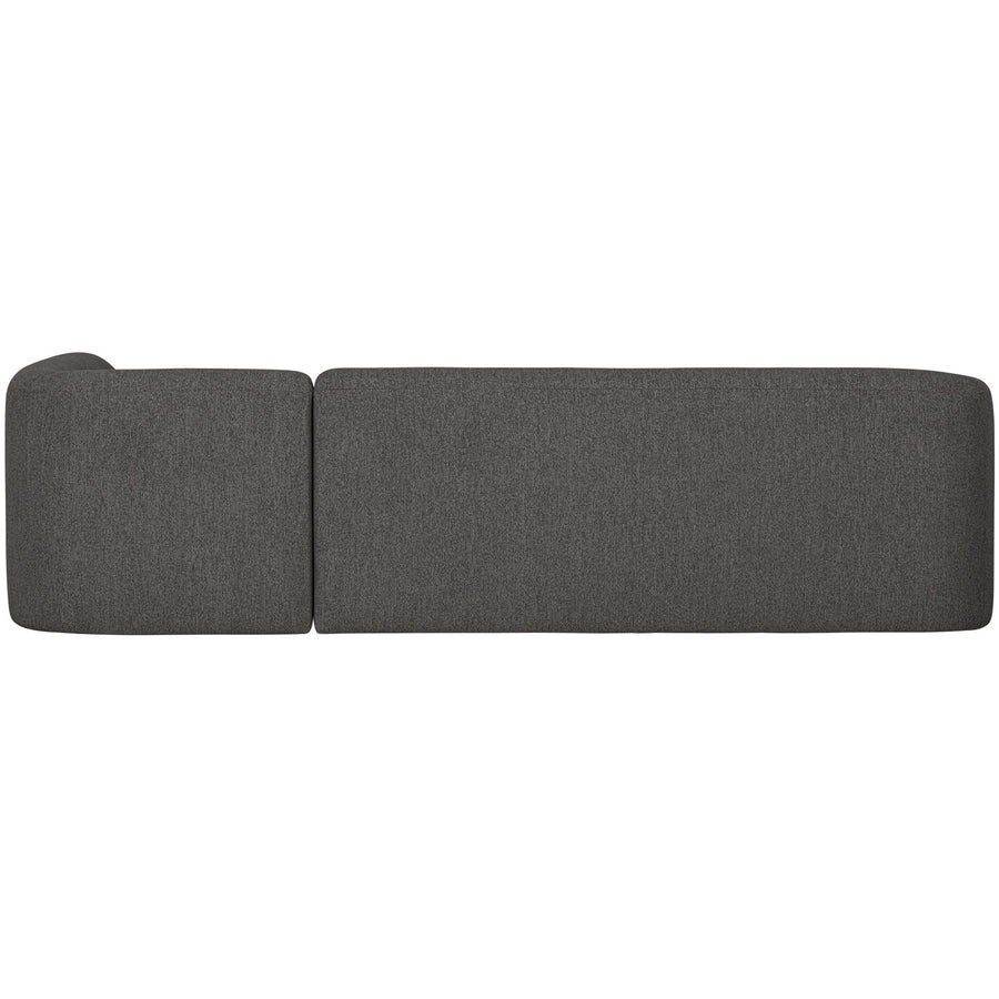 SLOPING HOEKBANK RECHTS MELANGE GRIJS/ZWART