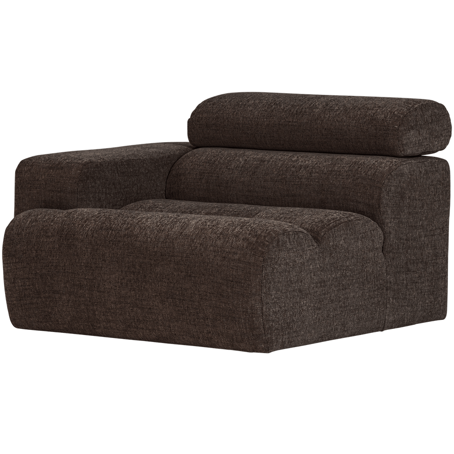 NOVI 1-ZITS ELEMENT ARM LINKS DONKERBRUIN MELANGE
