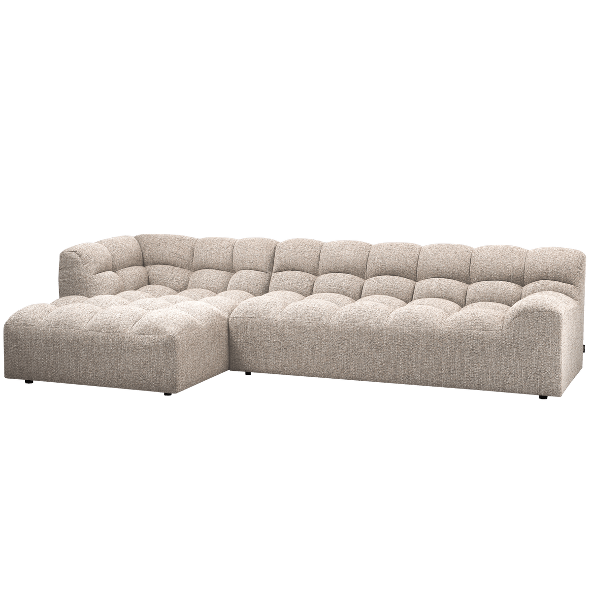 ALLURE CHAISE LONGUE LINKS GEWEVEN STOF NATUREL MELANGE