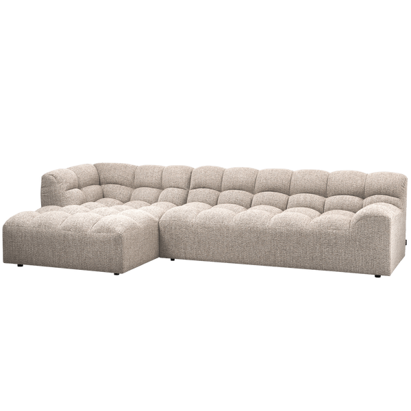 ALLURE CHAISE LONGUE LINKS GEWEVEN STOF NATUREL MELANGE