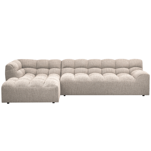 ALLURE CHAISE LONGUE LINKS GEWEVEN STOF NATUREL MELANGE