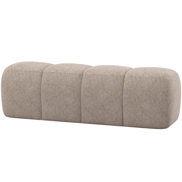 MOJO EETBANK 164 CM WOLLIG DONKERZAND