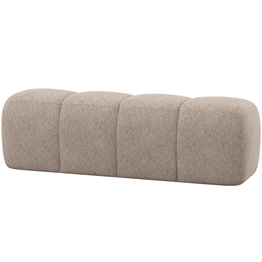 MOJO EETBANK 164 CM WOLLIG DONKERZAND