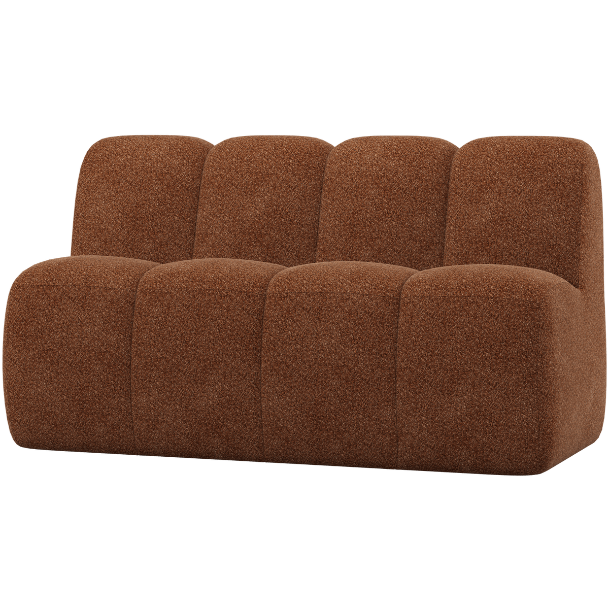 MOJO EETBANK 164 CM MET RUGLEUNING WOLLIG ROESTBRUIN