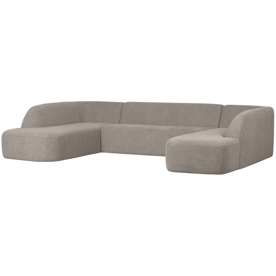SLOPING U-VORM BANK OFF WHITE MELANGE