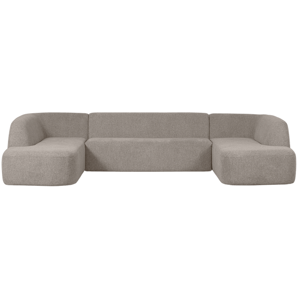SLOPING U-VORM BANK OFF WHITE MELANGE