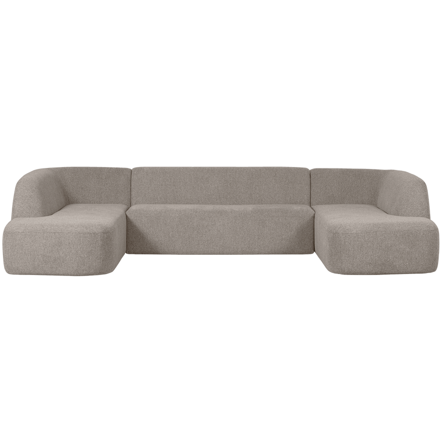 SLOPING U-VORM BANK OFF WHITE MELANGE