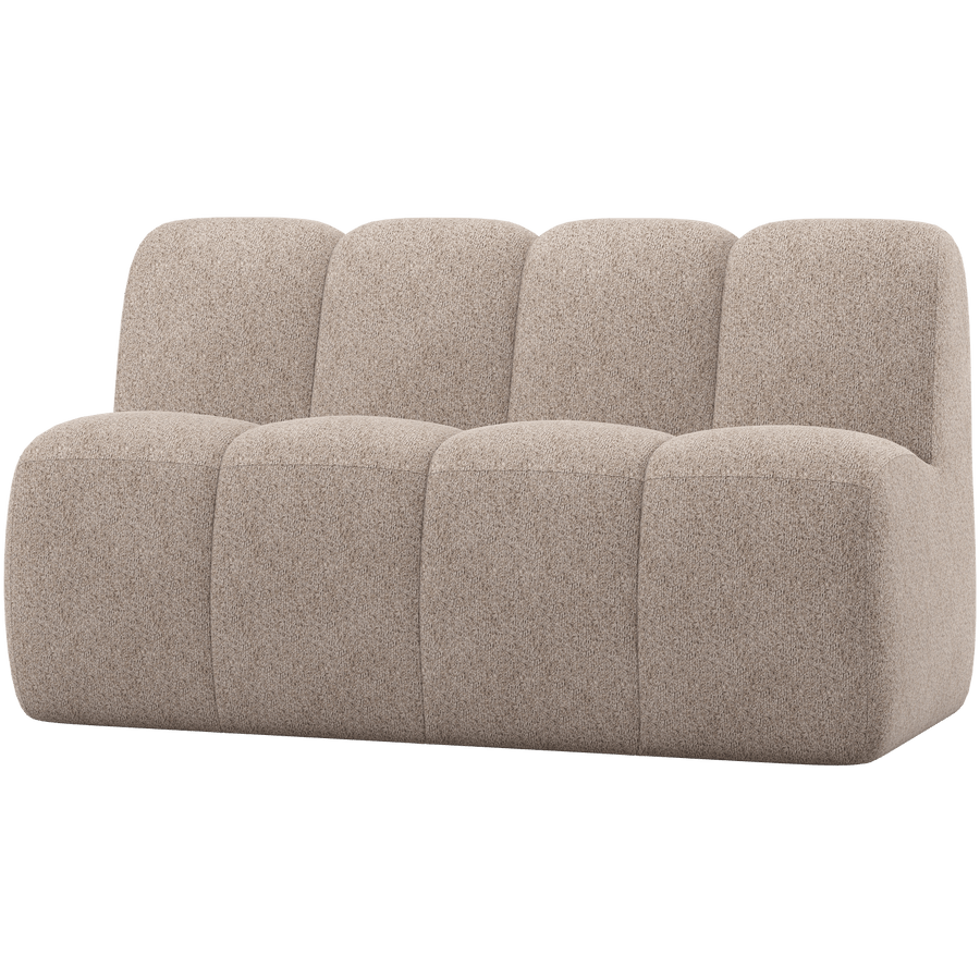 MOJO EETBANK 164 CM MET RUGLEUNING WOLLIG DONKERZAND