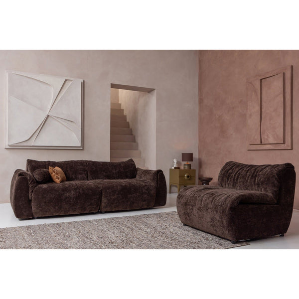 BAGGY 2-ZITS BANK 3D CHENILLE DONKERBRUIN