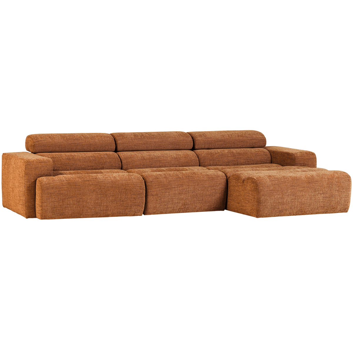 NOVI CHAISE LONGUE BANK RECHTS ORANJE MELANGE